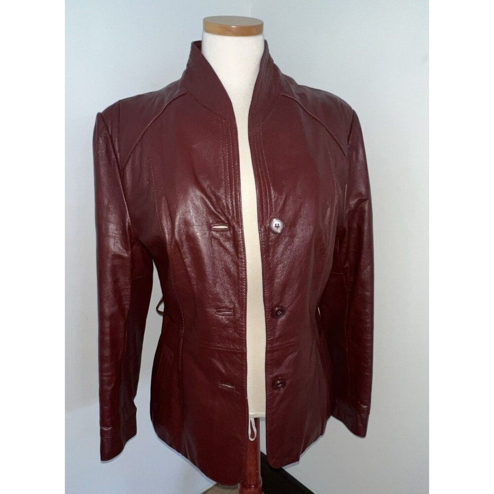 Vintage Berman’s Genuine Leather Lined Jacket – Women’s Size 14 –‎ Made in Korea